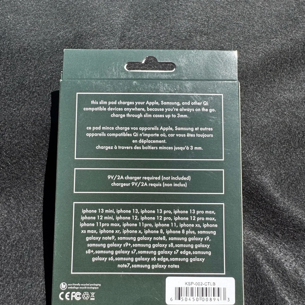 Kate Spade NY Leopard Magnetic Wireless Charger 15W Apple Samsung Rare Chic